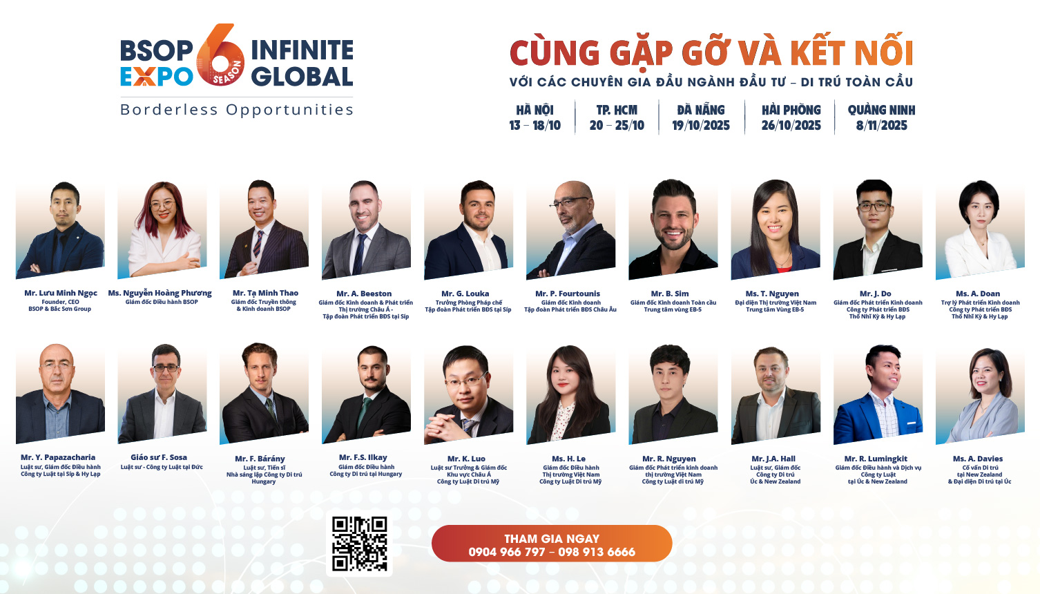 Gần 20 chuyên gia quốc tế tham dự chuỗi sự kiện BSOP EXPO 6 tại Việt Nam