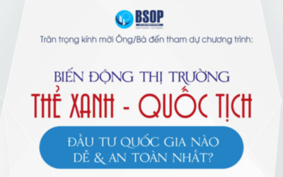 BSOP EVENT: Biến động thị trường thẻ xanh, quốc tịch – Đầu tư quốc gia nào dễ & an toàn nhất?